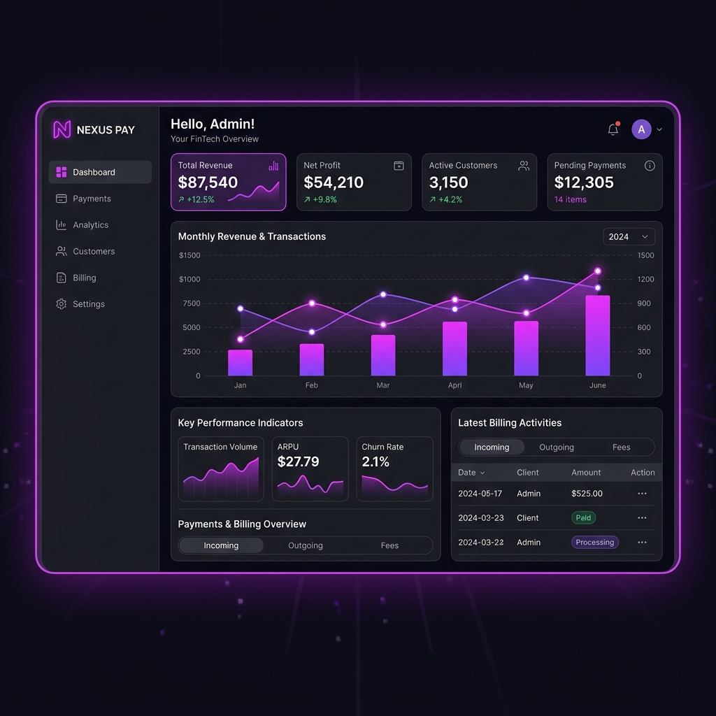 FinTech Payment Dashboard